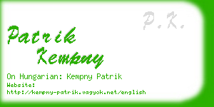 patrik kempny business card